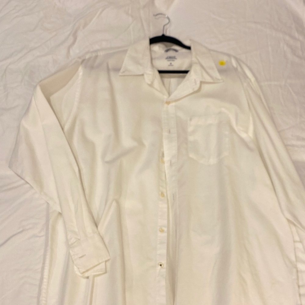White Mens Button Down